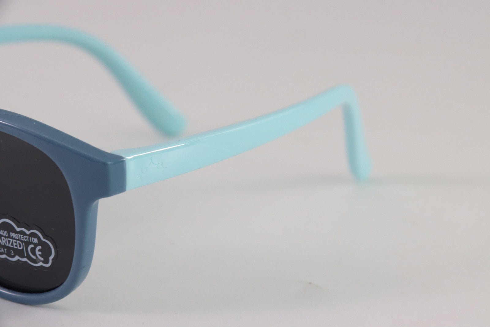 Actual sample of CO2 laser marking on an eyewear temple